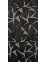 Üçgen Desenli Mat Siyah Payetli Kumaş - K9598