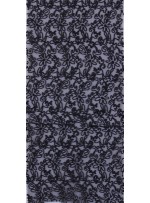 Tül Üzeri Çiçek Desenli Kordone Siyah Kumaş - K9638