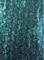 Yoğun Zümrüt Hologram Payetli Abiyelik Kumaş - K9640