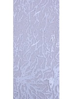 Ağaç Dalı ve Damar Desenli Nakışlı Kemik Kumaş  - K9653