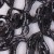 Yakma Tül Üzeri Siyah Payetli Kumaş - K9687
