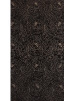 Siyah Kadife Üzeri Gold İşlemeli Elbiselik Kumaş - K9695