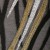 Siyah - Beyaz - Gold Desenli Simli Payetli Kumaş - K9747