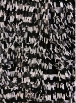 Siyah - Beyaz Lazer Kesim Saçaklı Kumaş - K9773