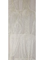 Uzun Saçaklı Elbiselik Beyaz Abiyelik Kumaş - K9776