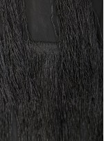 Uzun Saçaklı Elbiselik Siyah Abiyelik Kumaş - K9776