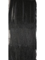 Uzun Saçaklı Elbiselik Siyah Abiyelik Kumaş - K9776