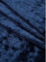 Elbiselik Desensiz - Düz Kışlık Lacivert Cam Kırığı Kadife Kumaş - K9885